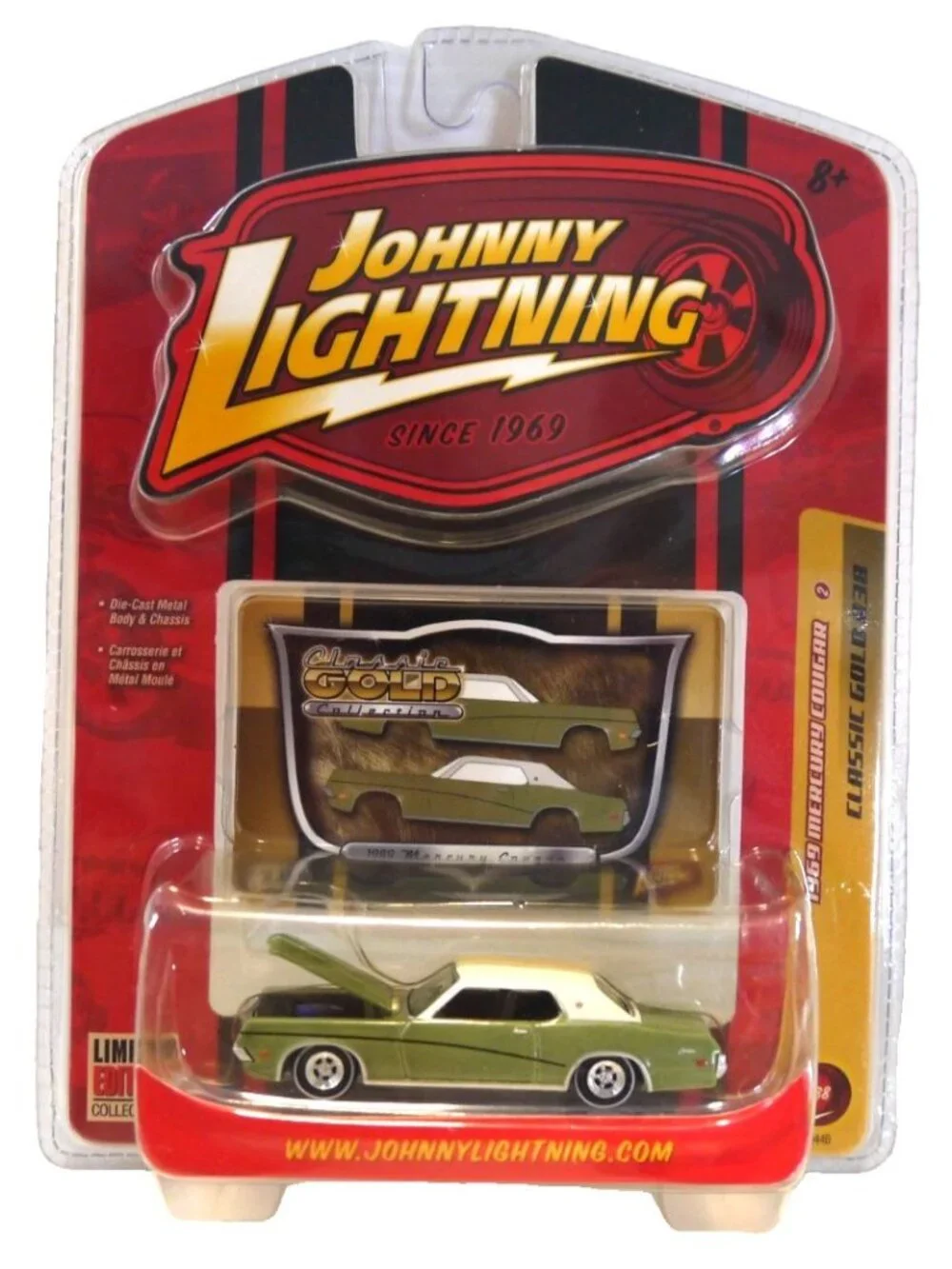 Johnny Lightning R38 Gold 1969 Mercury Cougar 2 tone 1:64 diecast car New 2007